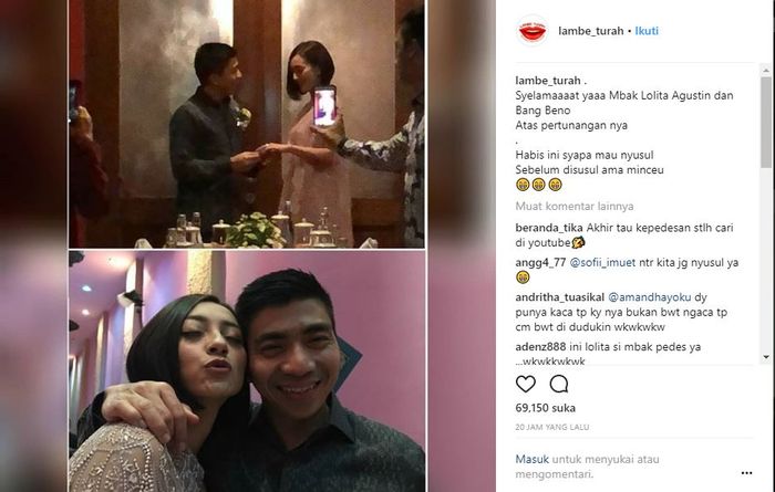 Pertunangan Lolita Agustine