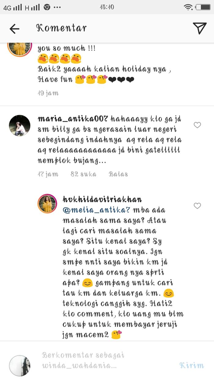 komentar haters ke Hilda