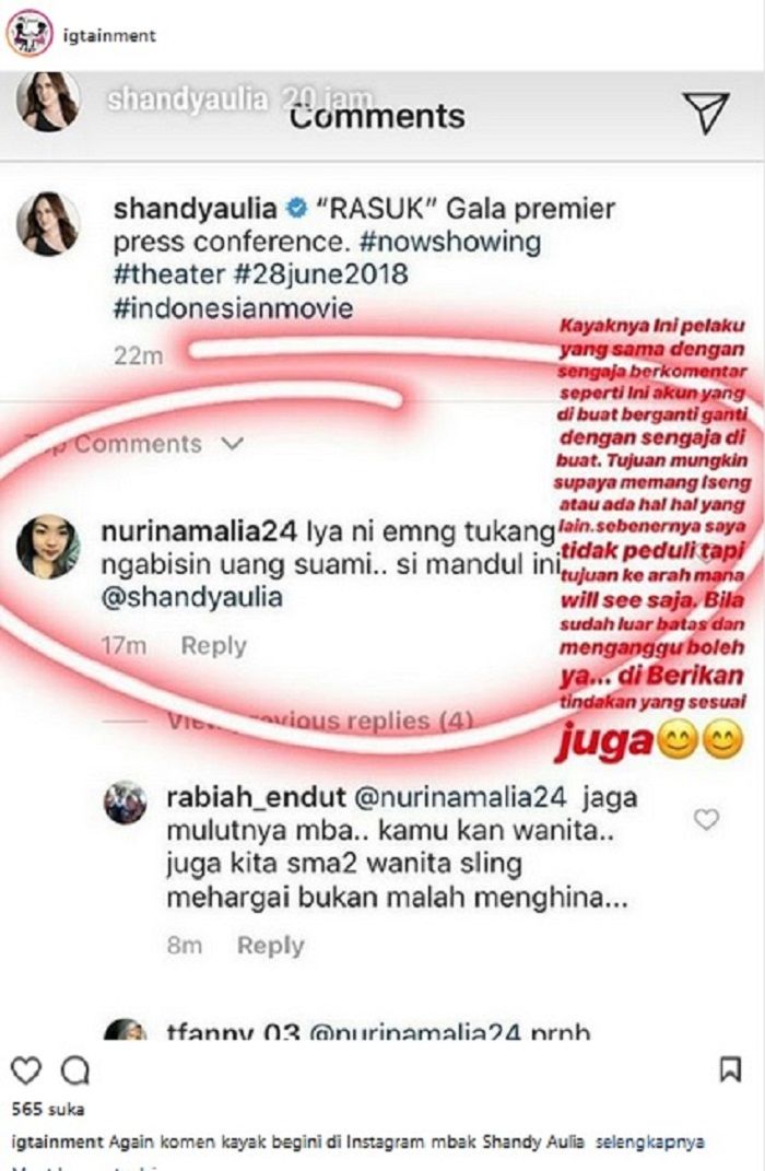 Unggahan Shandy Aulia