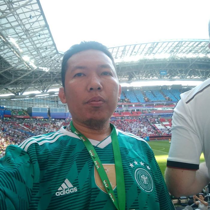 Roy Sunandar, menonton langsung Piala Dunia di Stadion Kazan Arena, Rusia