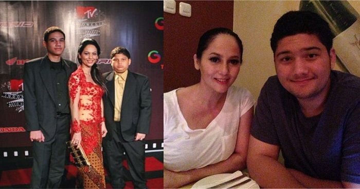 Meriam Bellina dan dua anak kandungnya