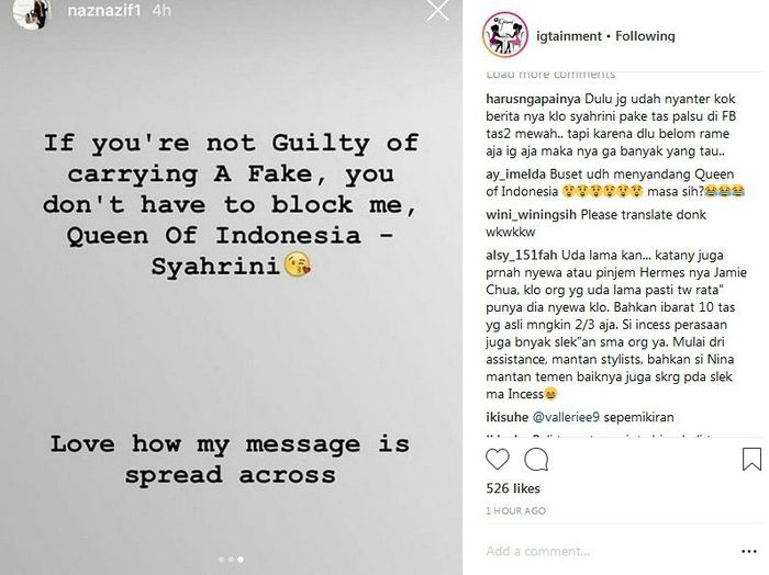 Unggahan penjual tas branded di Singapura yang viral