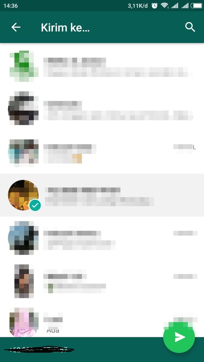 Mengirim aplikasi melalui WhatsApp