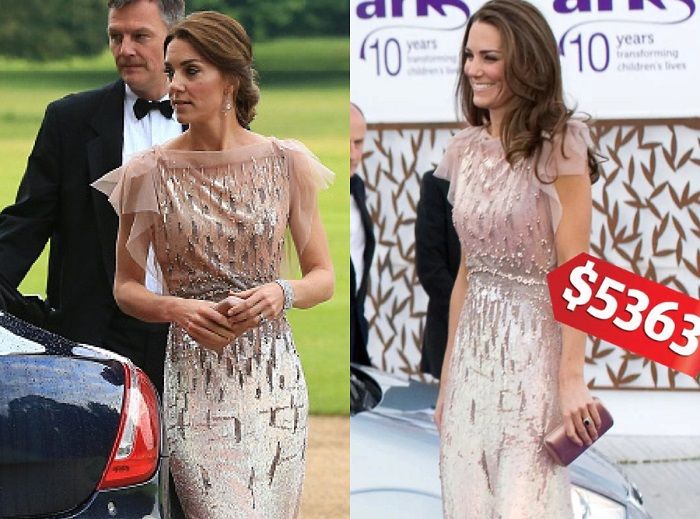 Kate mengenakan baju yang di daur ulang, hanya berbeda aksesoris yang digunakan dan tatanan rambut
