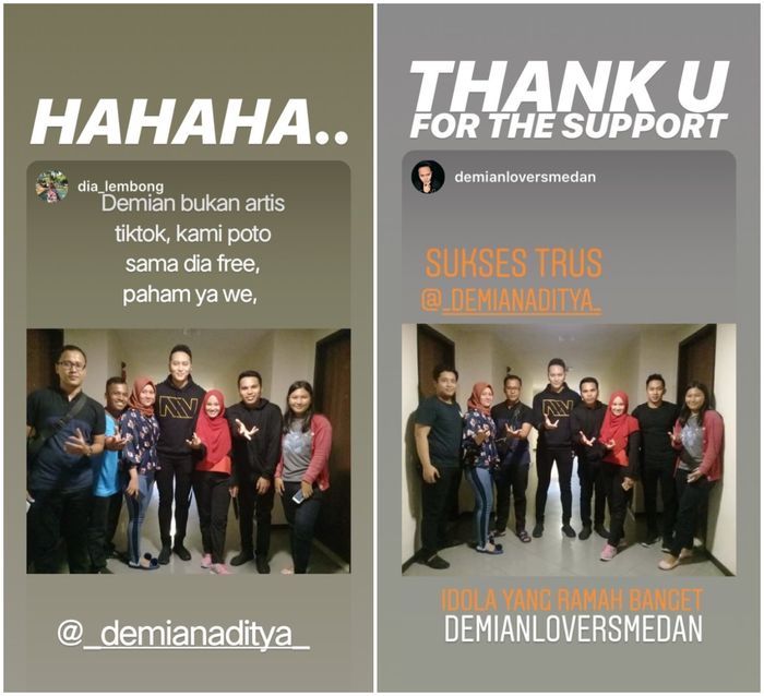 unggahan fans Demian