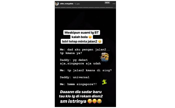 unggahan inststory Celine Evangelista