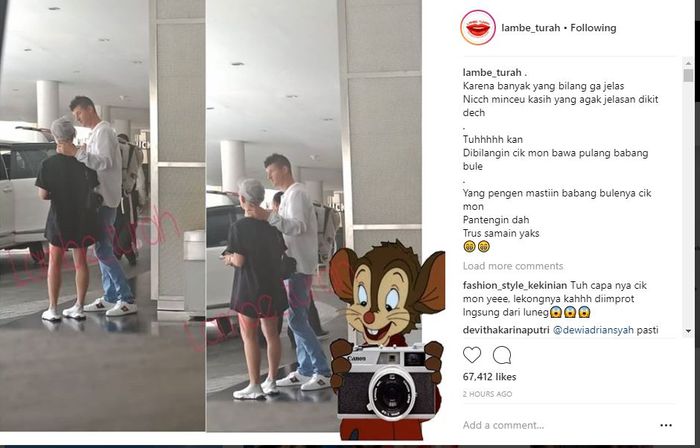 Agnez Mo bersama seorang pria Jeff