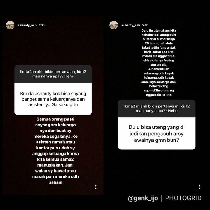 Penjelasan Ashanty tentang Uteng atau pengasuh Arsy