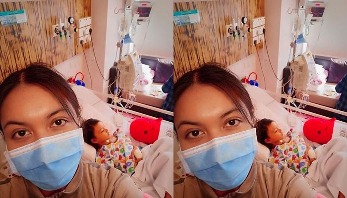 Shakira saat dirawat di rumah sakit