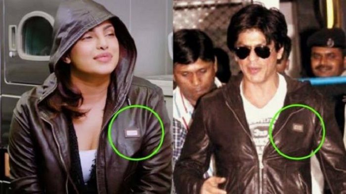 Priyanka Chopra dan Shah Rukh Khan mengenakan jaket yang sama
