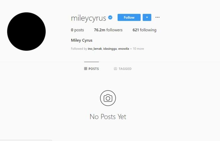 Instagram @mileycyrus