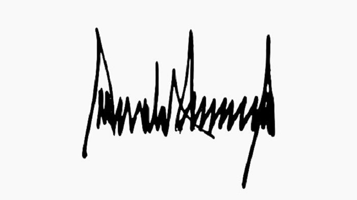 Tanda tangan Donald Trump