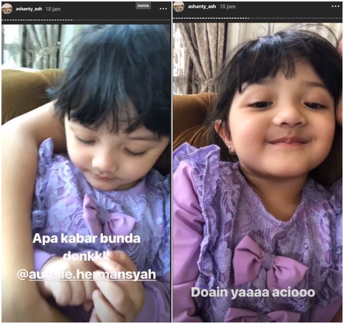 Ekspresi Arsy Saat mengobrol dengan Ashanty.