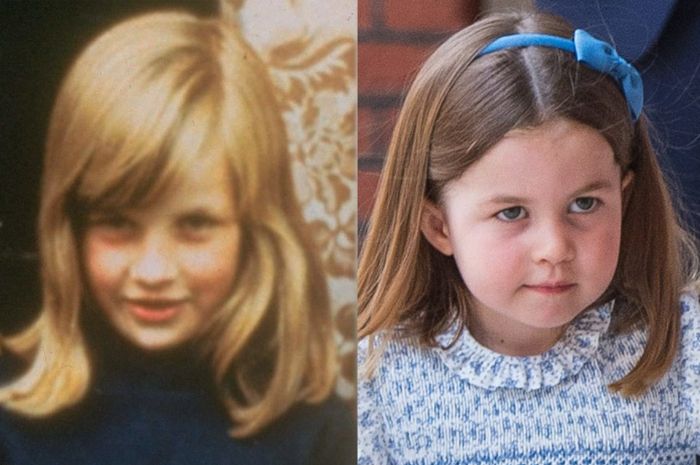 Kiri: Putri Diana 7 tahun, Kanan: Putri Charlotte: 3 tahun