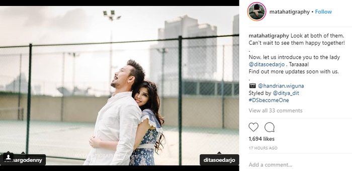 Denny Sumargo & Dita Soedarjo