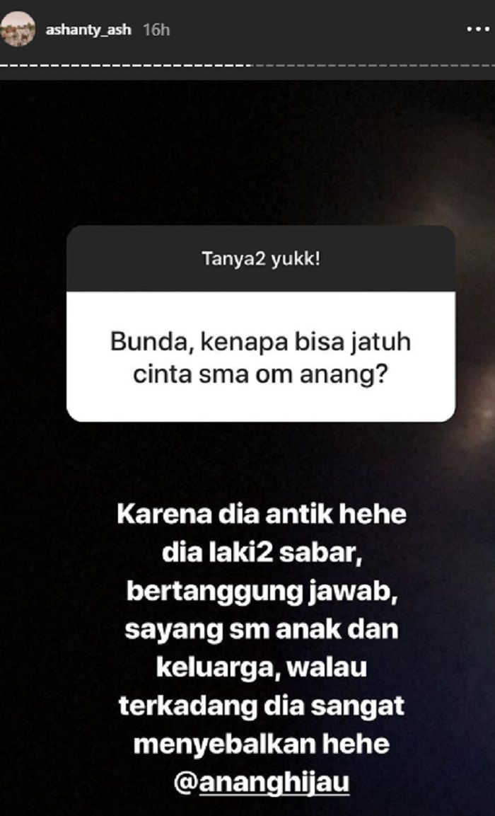 Instagram Story Ashanty