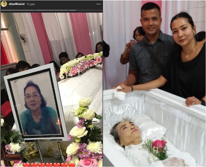 ibu kandung Mey Chan alias Dita Anggraeni meninggal dunia