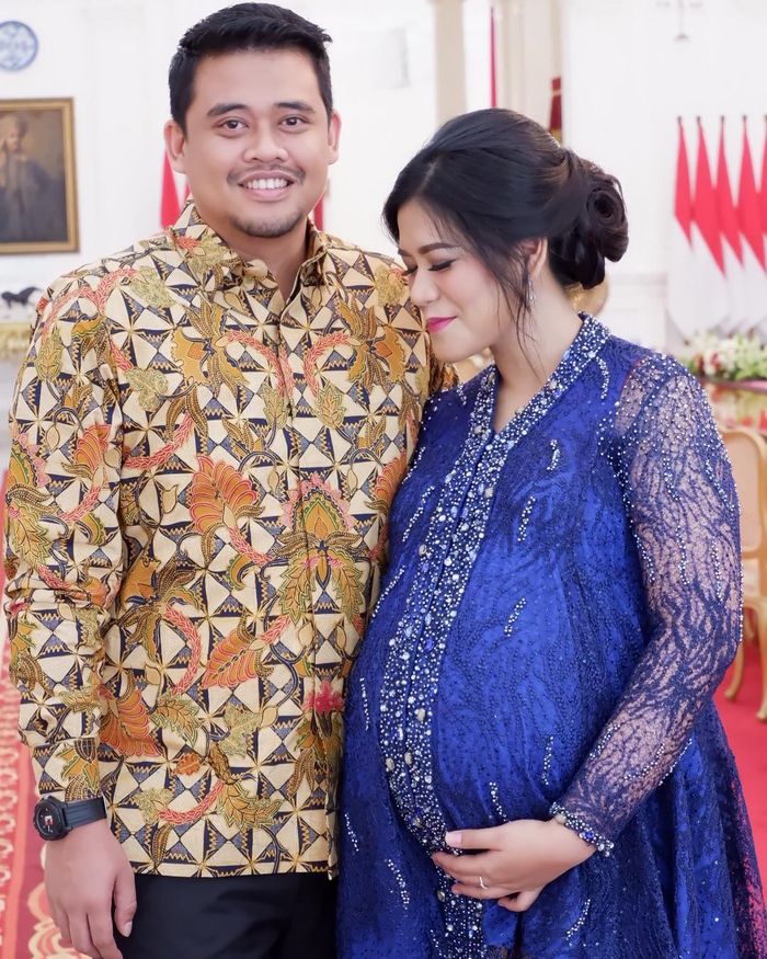Kahiyang Ayu tampil simpel dengan busana tradisional saat hamil