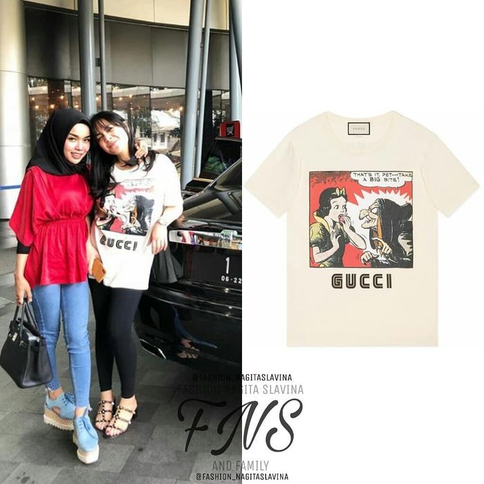 Snow White and Witch Print T-shirt