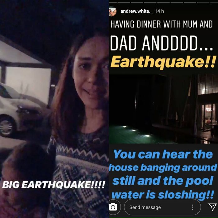 Nana Mirdad dan Andrew White laporkan gempa di 2 tempat berbeda