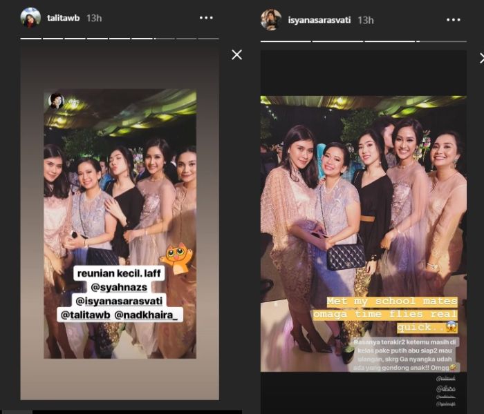 Talita Bachtiar, Isyana Sarasvati, dan Syahnaz Sadiqah ternyata teman satu SMA