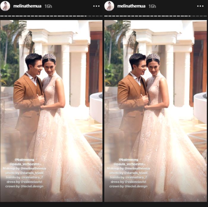 Unggahan Make Up Artist yangn menangani prewedding Baim dan Paula.
