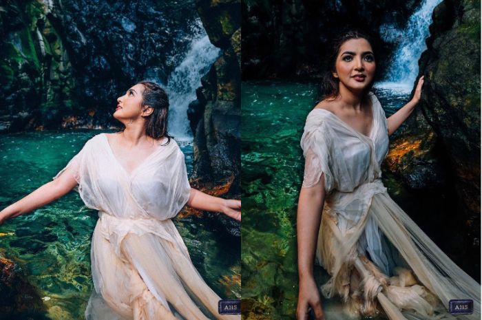 Ashanty pemotretan di bawah air terjun - instagram.com/ashanty_ash