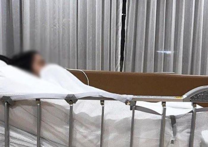 L saat berada di rumah sakit memeriksakan kondisinya