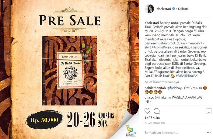 Buku 'Di Balik Tirai'akan segera rilis.