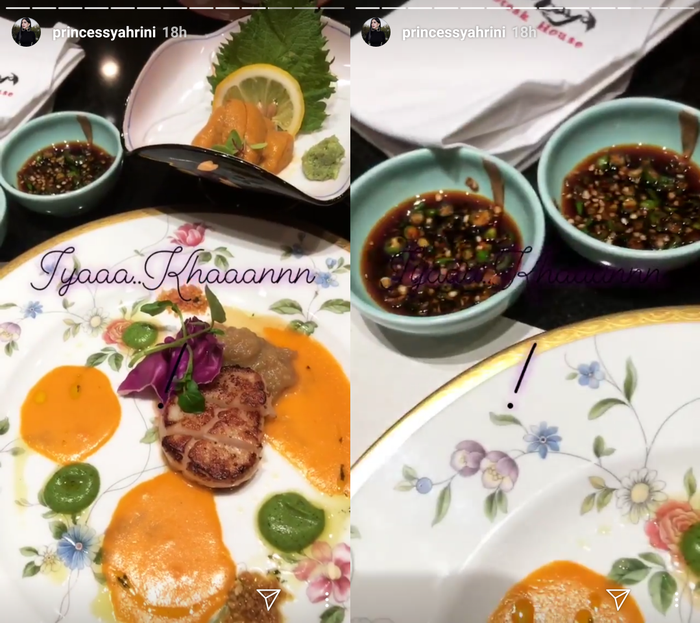 Hidangan foie gras yang disantap oleh Syahrini