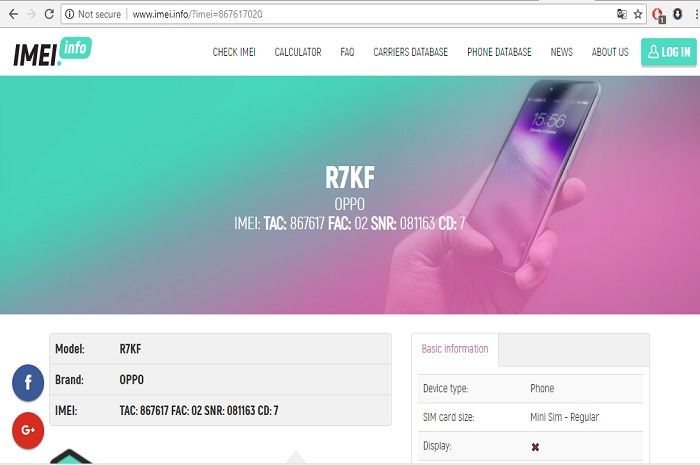 mengecek imei