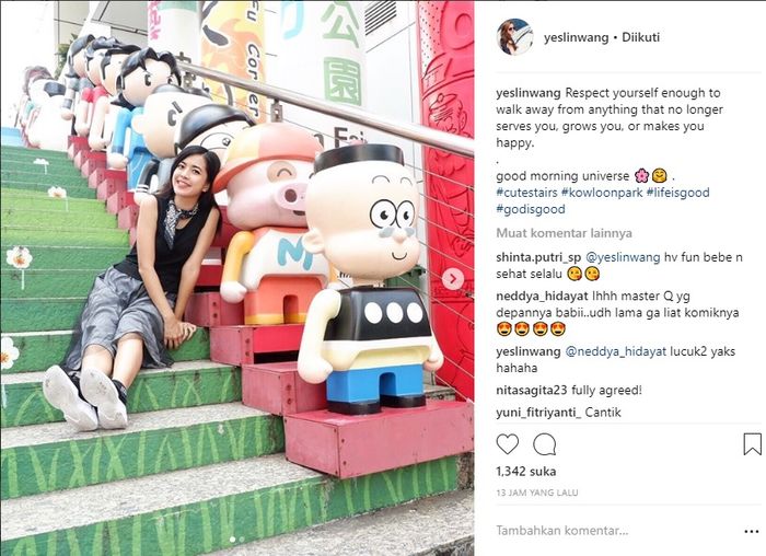 Unggahan Yeslin terbaru di instagram