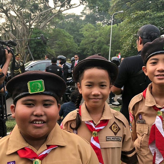 Fairel dan anak-nak lainnya sedang syuting