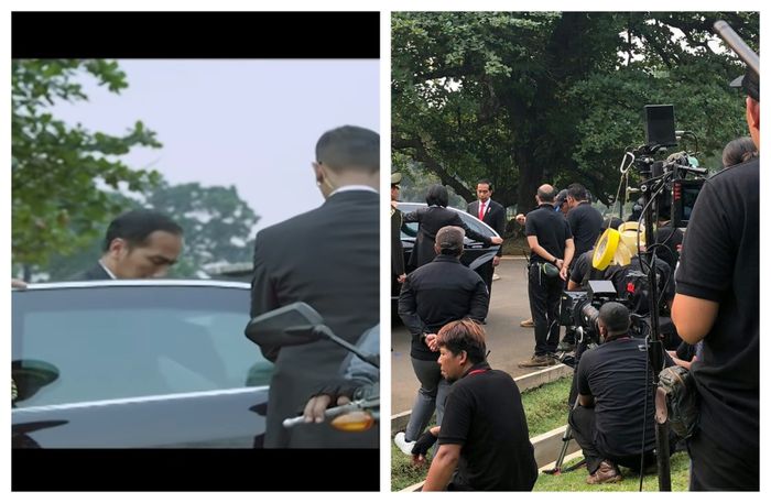 Jokowi saat syuting