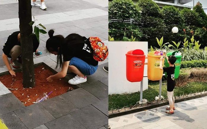 suporter Jepang pungut puntung rokok