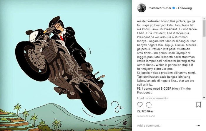 Postingan Deddy Corbuzier