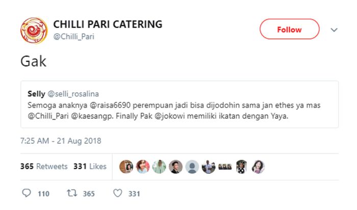 Jawaban Gibran saat Jan Ethes didakan agar berjodoh dengan anak Raisa