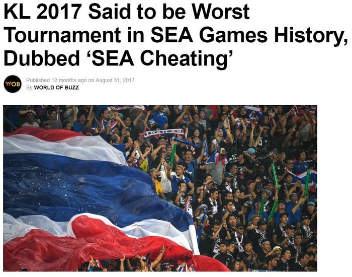 WoB
Media luar menyoroti kecurangan di Sea Games 2017 Kuala Lumpur.
