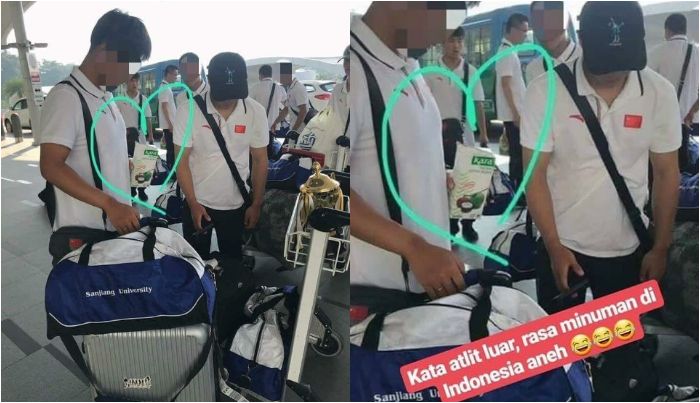 atlet China tertangkap minum santan