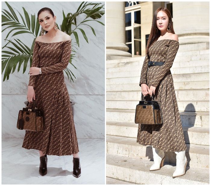 Nindy Ayunda VS Jessica Jung dalam balutan dress Fendi