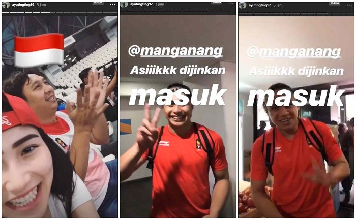 Ayu Ting Ting datang dan mendukung tim voli putri - Instagram