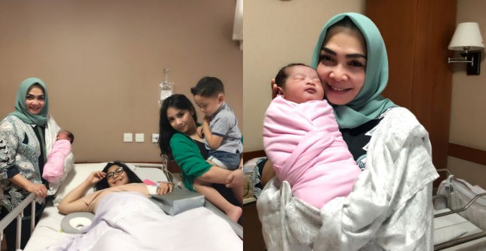 Rieta Amilia pamerkan wajah sang Cucu di akun Instagramnya, @rieta_amilia - Instagram/@rieta_amilia