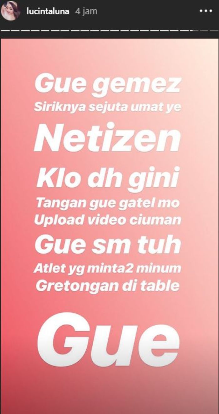 Lucinta Luna mengutarakan kekesalannya kepada netizen yang dinilainya selalu usil dengan kehidupannya.