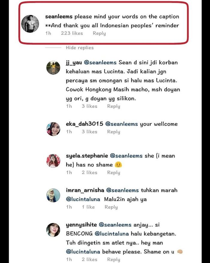 Sean Lee tanggapi video viral bersama Lucinta Luna.