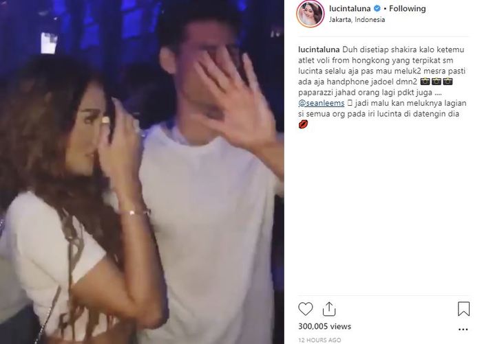 Lucinta Luna mengunggah kebersamaannya dengan atlet voli asal Hong Kong, Sean Lee.