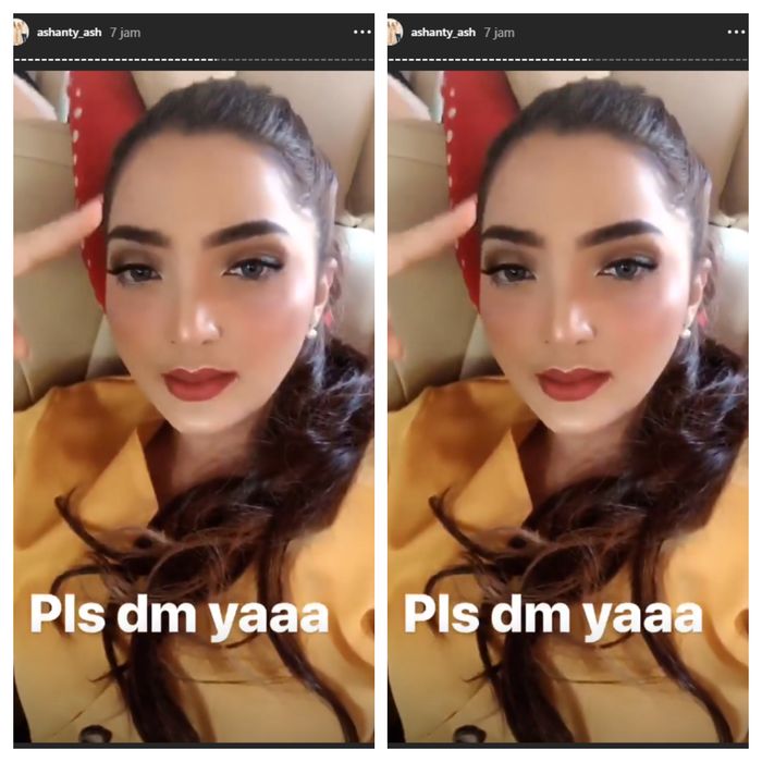 instastory Ashanty yang bertanya mengenai KB spiral