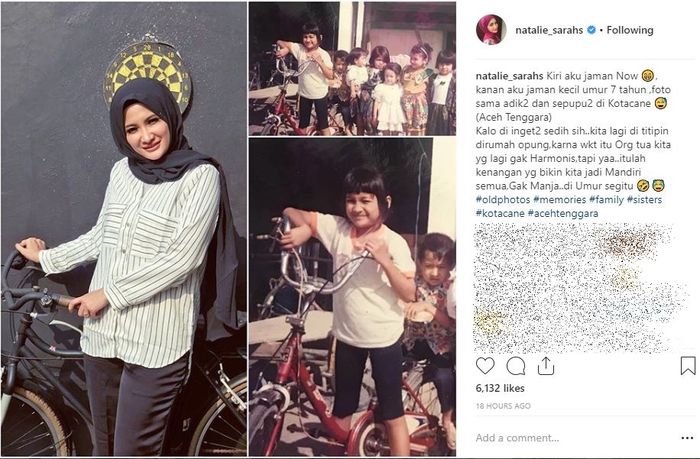 Natalie Sarah kenang foto masa lalunya yang pahit namun bermakna.
