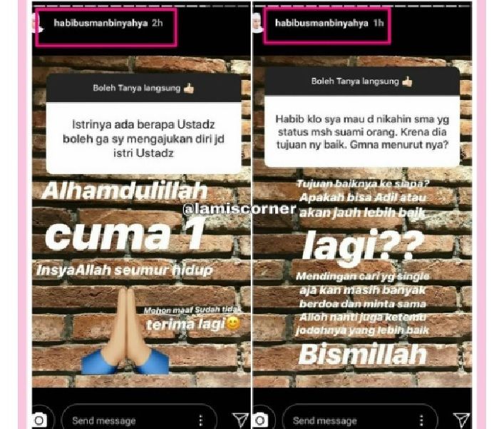 Insta Story Habib Yahya