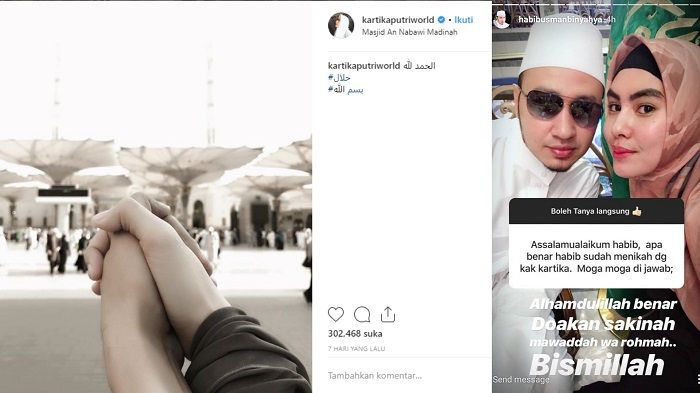 Kabar penikahan Kartika Putri dengan Habib Usman