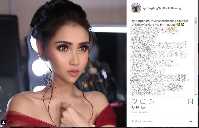 Ayu Ting Ting ikut edit foto kekinian!